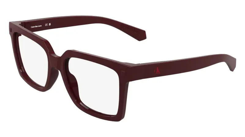 Donna Calvin Klein CKJ25630 605 Montature da vista Bio-iniettato Bordeaux Squadrata Normale