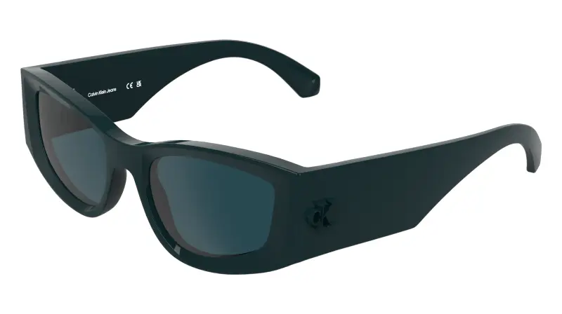 Donna Calvin Klein CKJ26608S 432 Occhiali da sole Bio-iniettato Petrolio Verde / Petrolio Cat Eye Normale