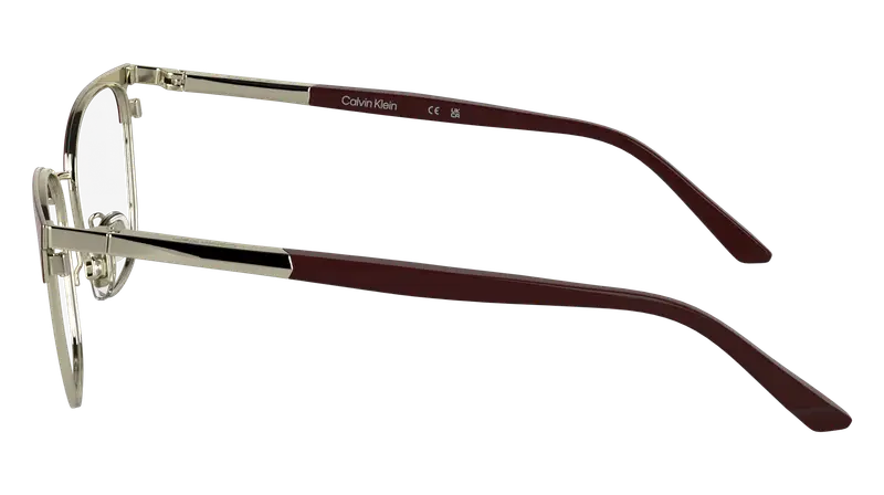 Calvin Klein Donna CK25105 605 Montature da vista Metallo Bordeaux Cat Eye Normale miniatura 2