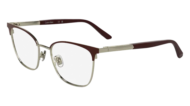 Calvin Klein Donna CK25105 605 Montature da vista Metallo Bordeaux  Cat Eye Normale