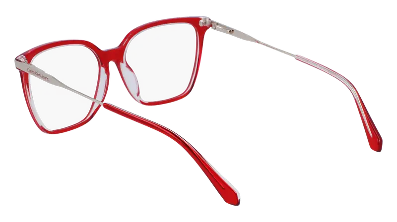 Calvin Klein Donna CKJ22646 600 Montature da vista Acetato Rosso Farfalla Normale Fotocromatiche miniatura 3