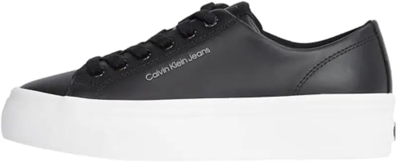 CALVIN KLEIN Sneakers Zeppa Nero Pelle Donna 39