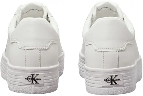 Calvin Klein Donna Sneakers Vulcanizzate Vulc Flatform Laceup Low Lth Zeppa, Bianco (Bright White), 41 miniatura 2