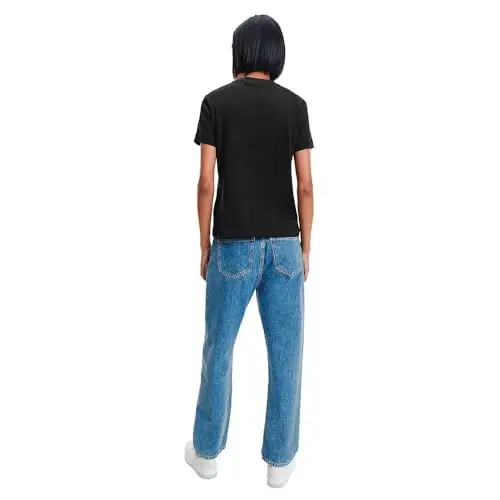 Calvin Klein T-shirt Donna Nero 2744107 miniatura 2