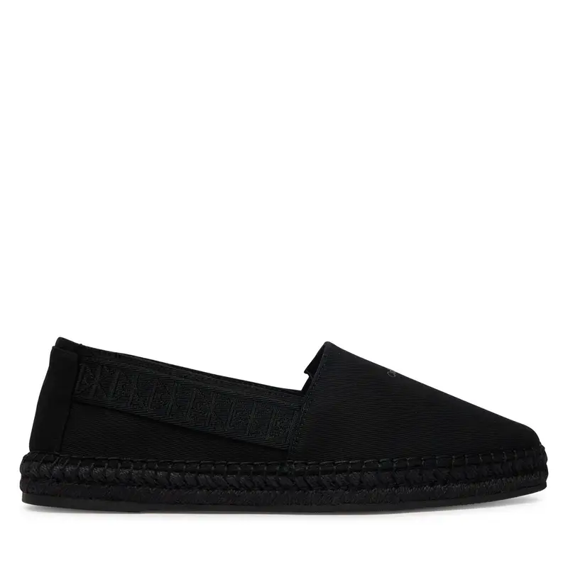 Espadrillas Calvin Klein Espadrille Webbing Cv HM0HM02075 Nero