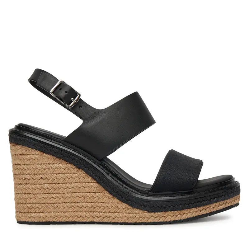Espadrillas Calvin Klein Wedge Sandal 70 - Jacq HW0HW02386 Nero