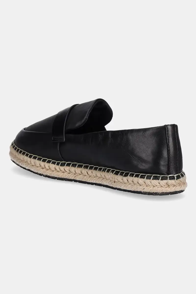 espadrillas in pelle ESPADRILLE W/CK HW - LTH colore nero HW0HW02390 miniatura 3