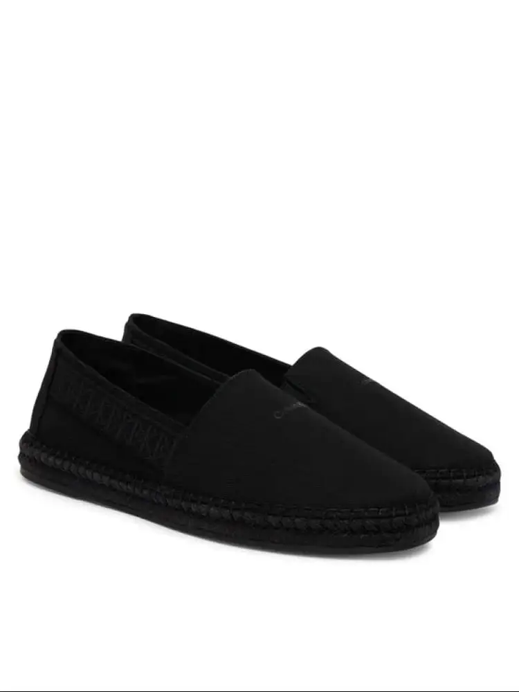 espadrillas nere uomo con logo