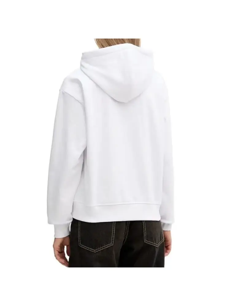 felpa bianca donna con logo miniatura 2