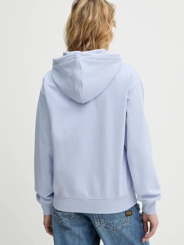felpa celeste donna con logo miniatura 2