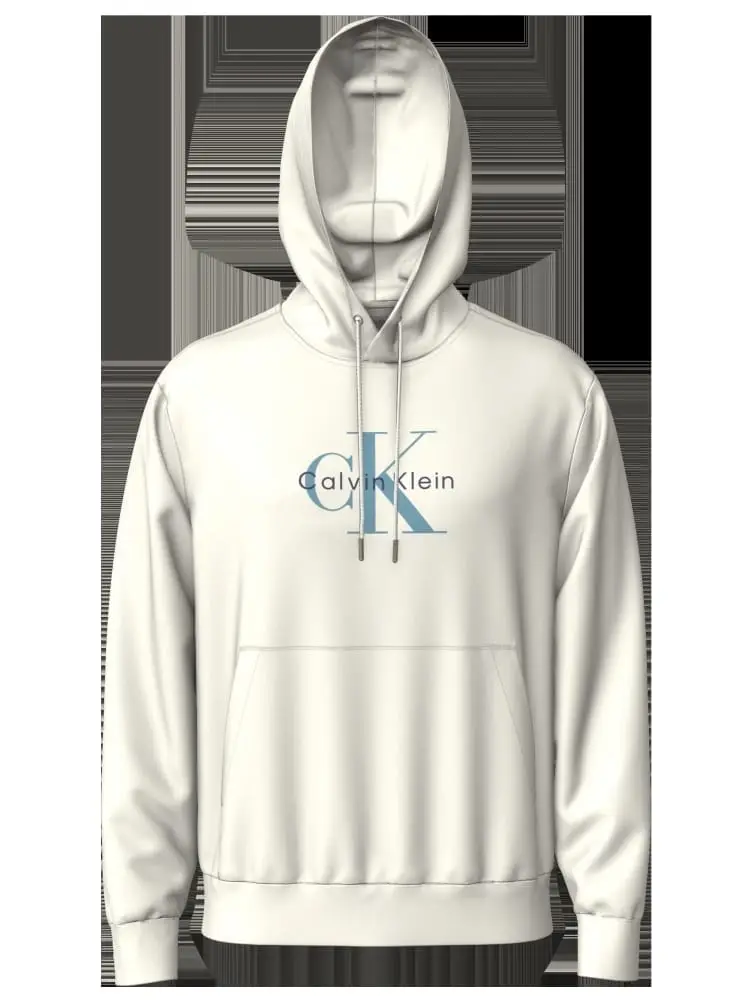 felpa con cappuccio bianco