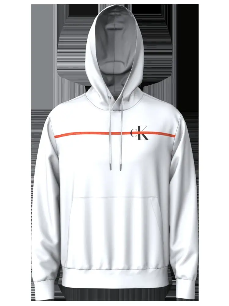 felpa con cappuccio bianco