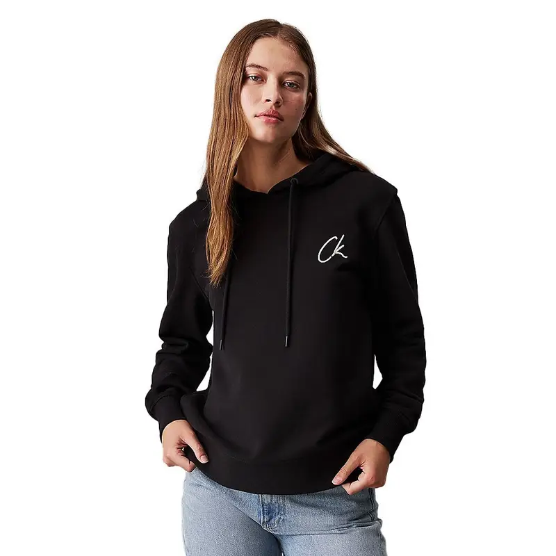 Felpa Con Cappuccio Nero Donna M