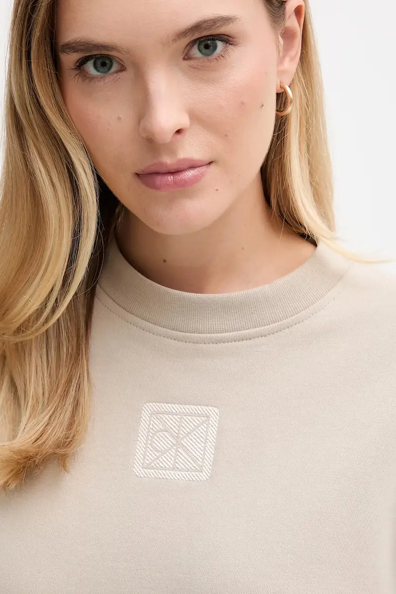 felpa donna colore beige LV044D203G miniatura 3