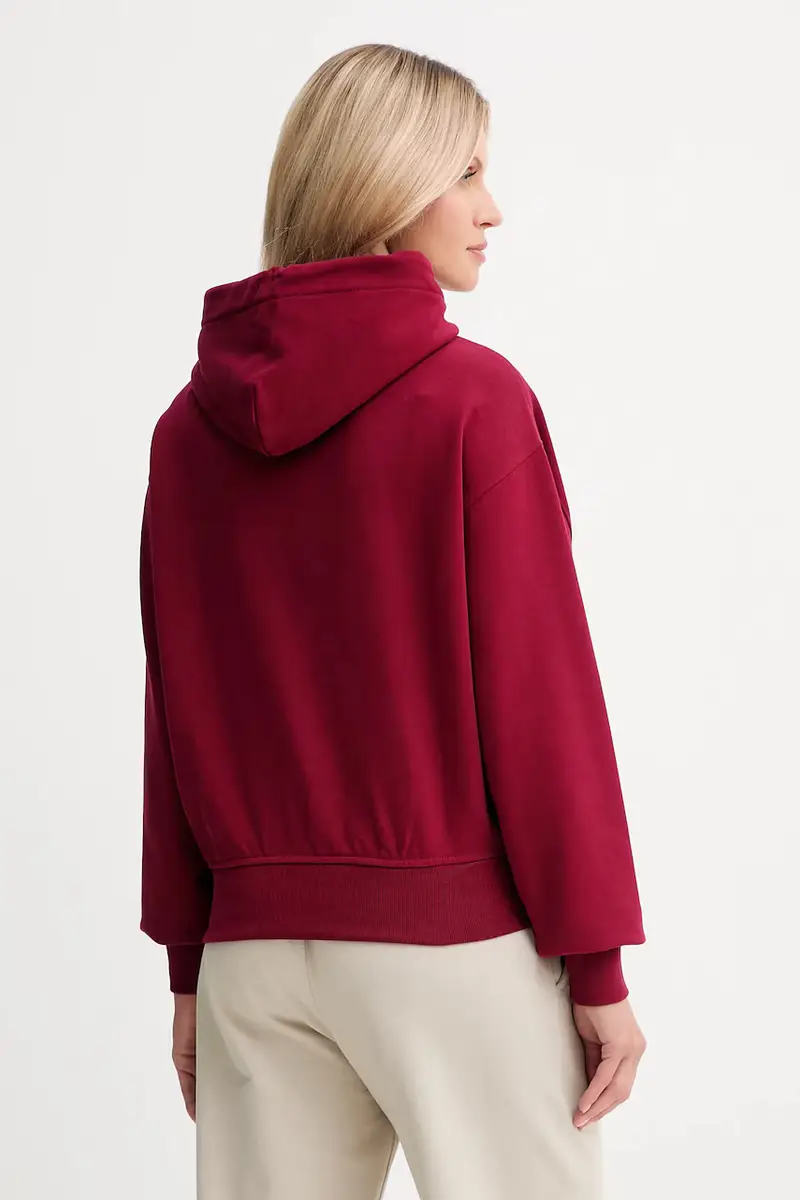 felpa donna colore granata con cappuccio LV044D204G miniatura 3