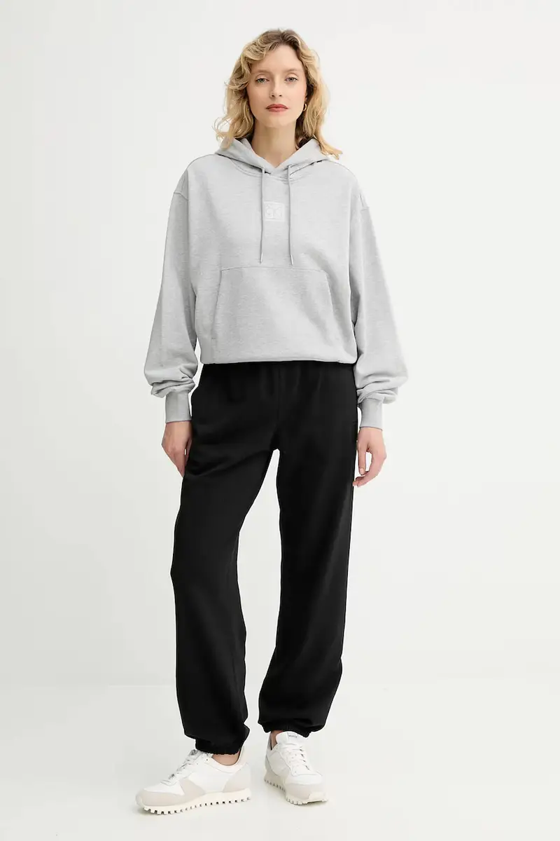 felpa donna colore grigio con cappuccio LV044D204G miniatura 2