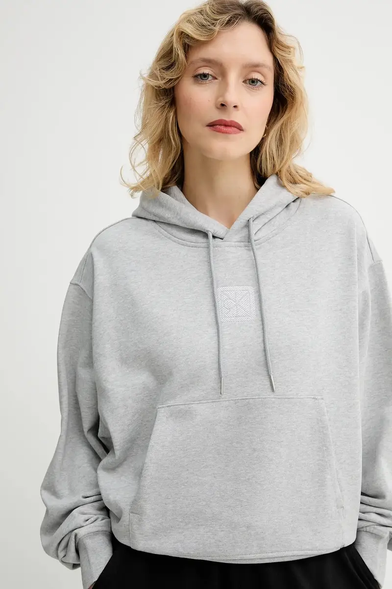 felpa donna colore grigio con cappuccio LV044D204G miniatura 4