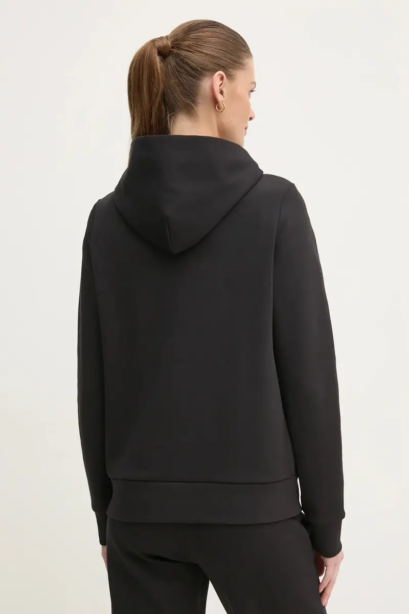 felpa donna colore nero con cappuccio con applicazione K20K207954 miniatura 3