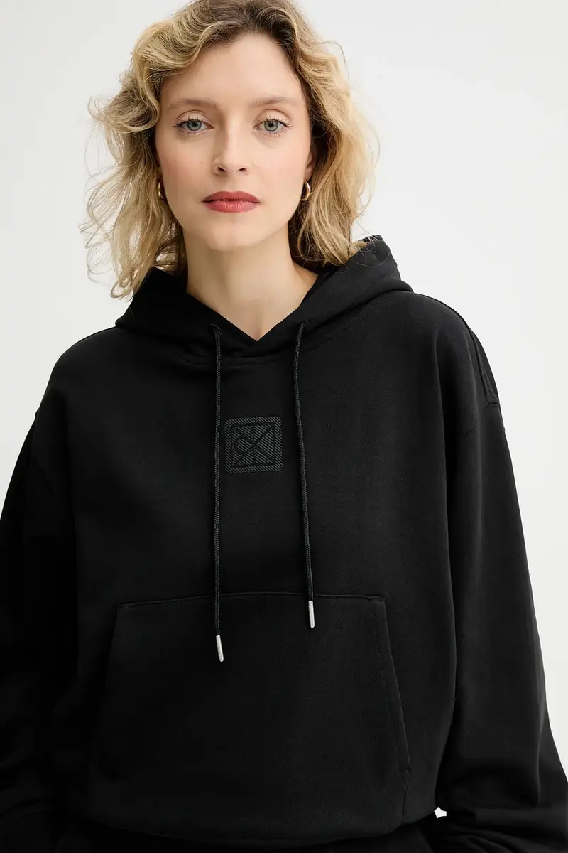 felpa donna colore nero con cappuccio LV044D204G miniatura 4