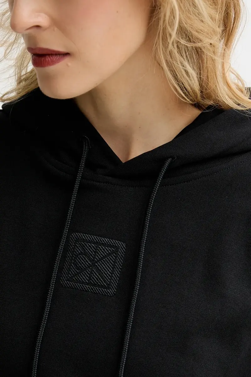 felpa donna colore nero con cappuccio LV044D204G miniatura 5