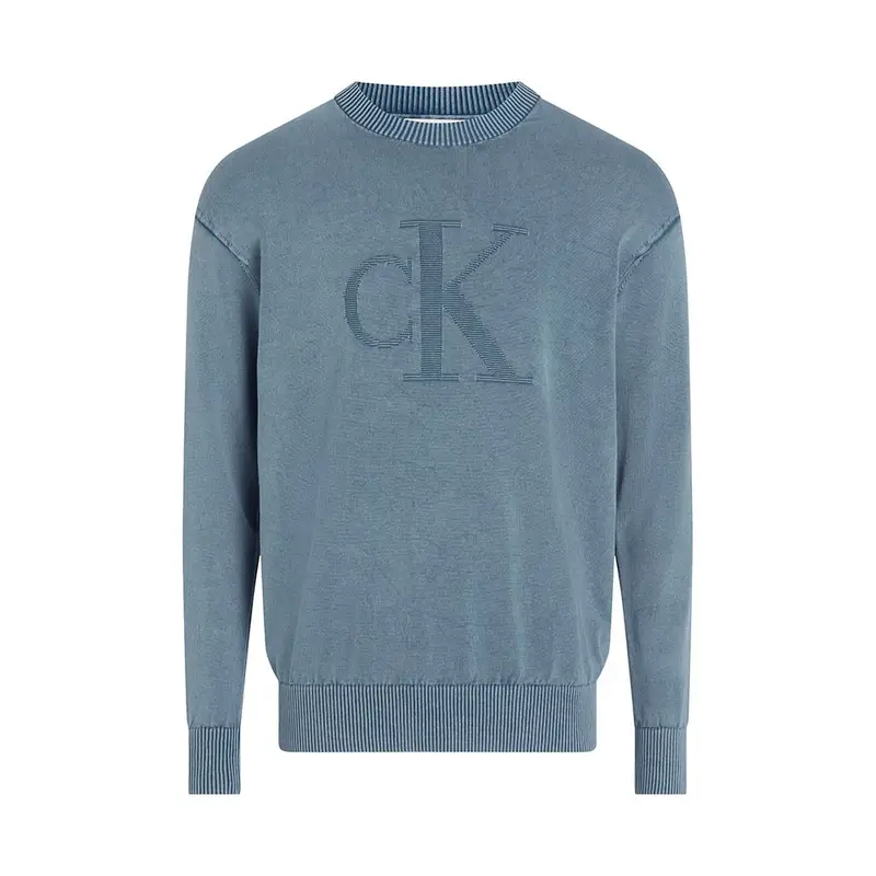 Felpa Giro Big Logo Blu Uomo XL