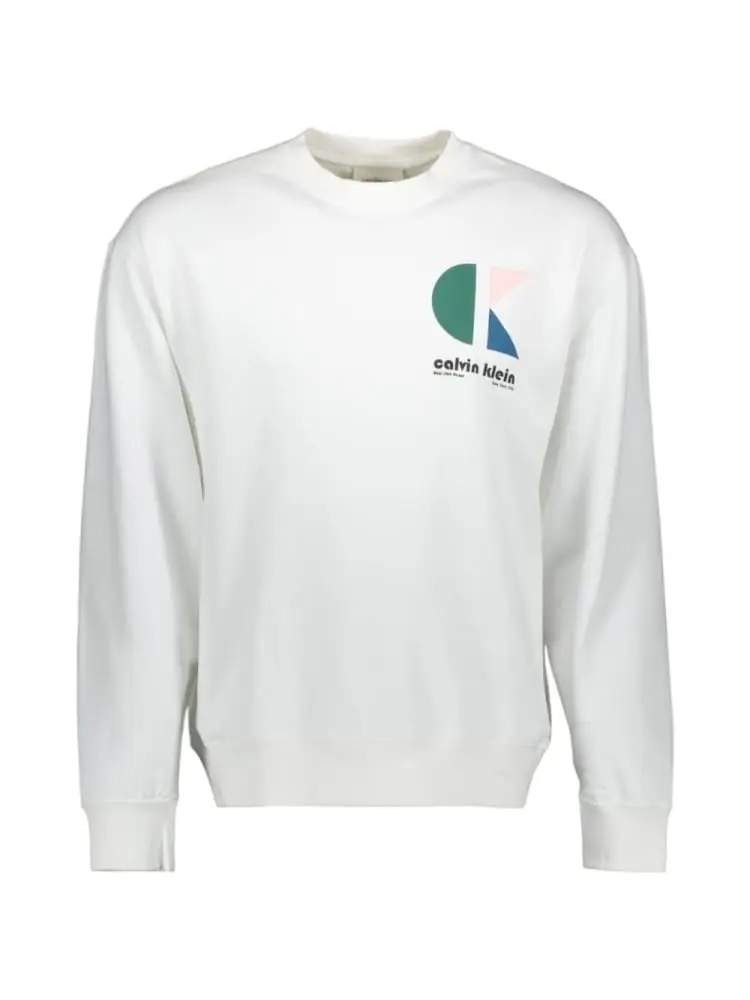 felpa girocollo bianco