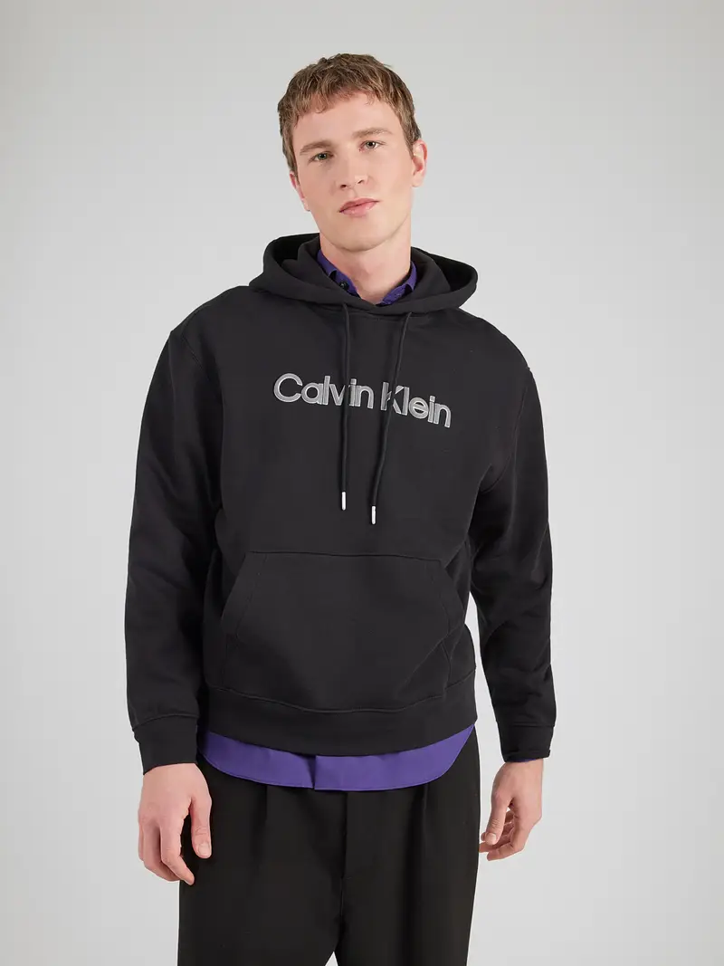 Felpa grigio / nero / bianco miniatura 2