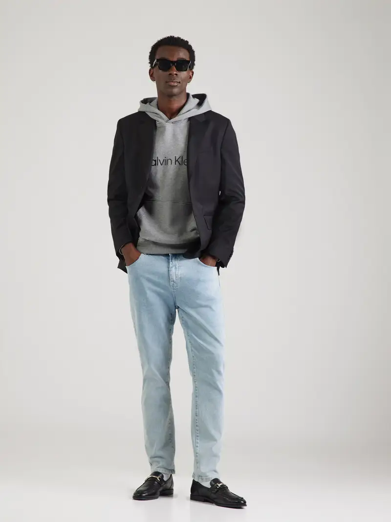 Felpa grigio sfumato / nero miniatura 3