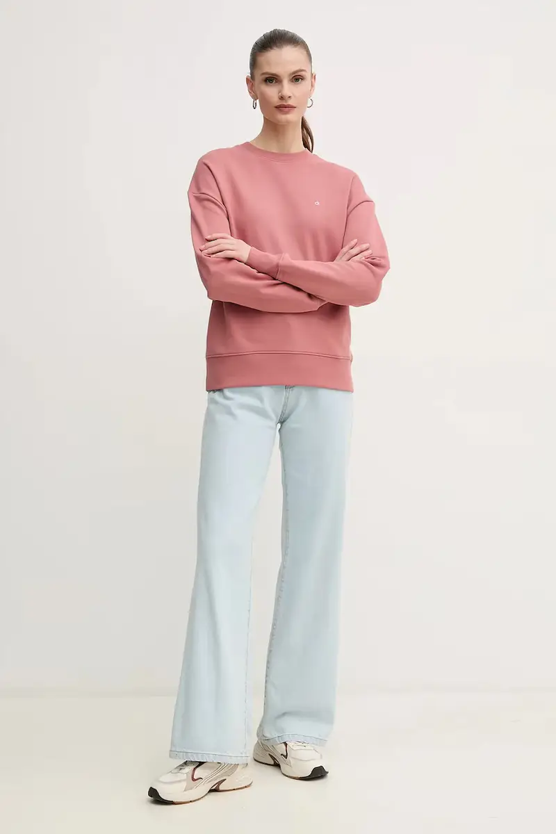 felpa in cotone donna colore arancione K20K208092 miniatura 2