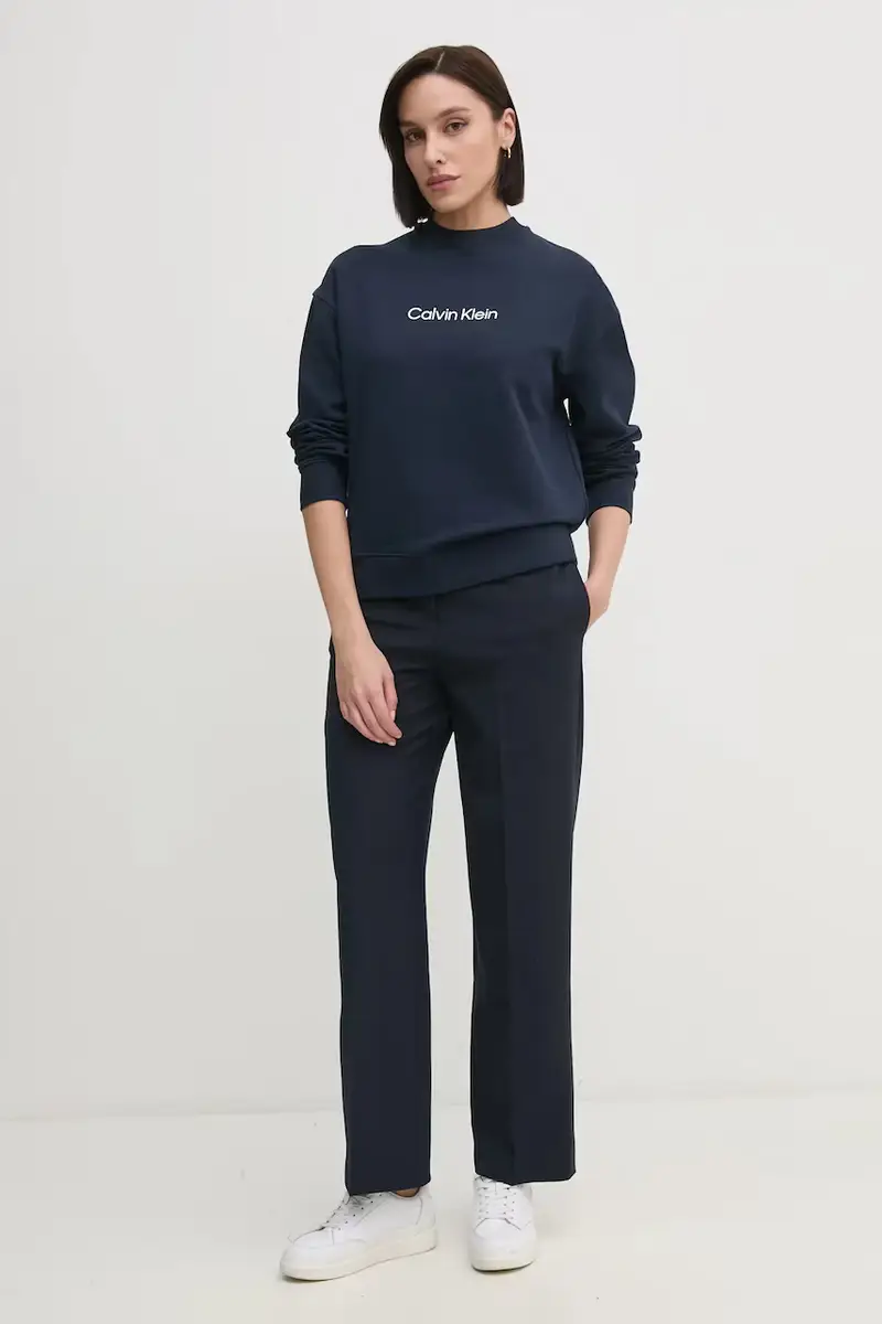 felpa in cotone donna colore blu navy K20K205450 miniatura 2