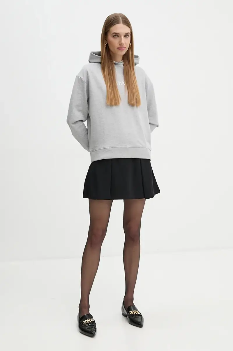 felpa in cotone Grigio miniatura 2