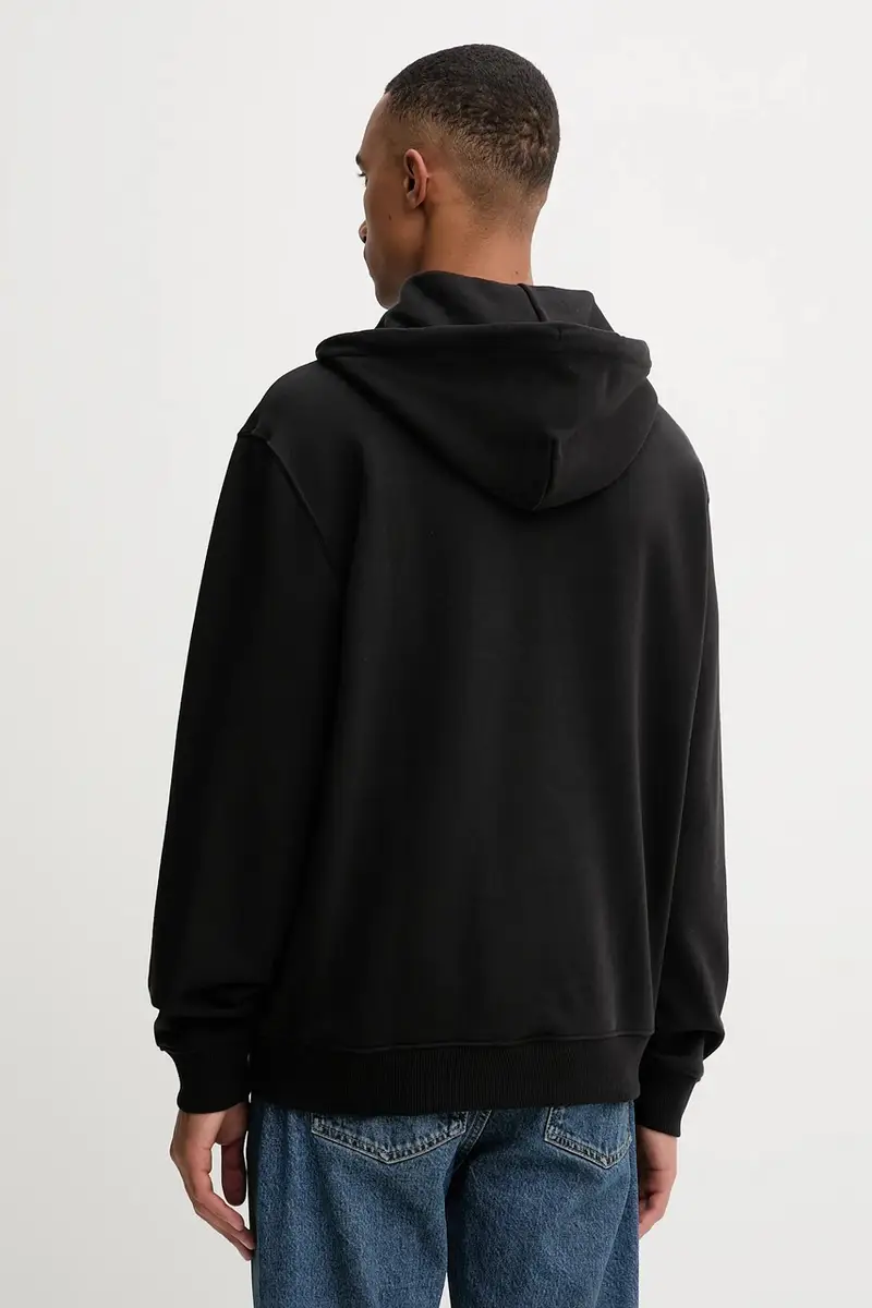 felpa in cotone uomo colore nero con cappuccio LV04LD240G miniatura 3