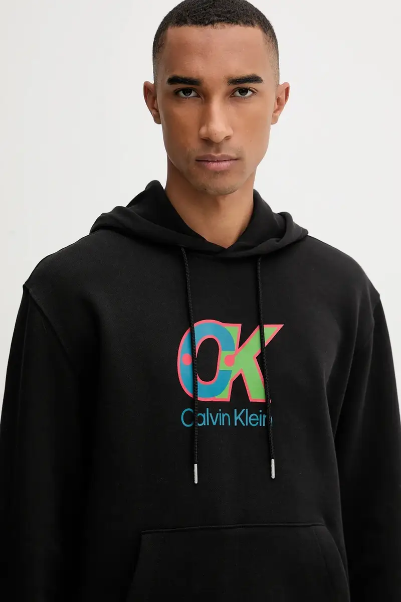 felpa in cotone uomo colore nero con cappuccio LV04LD240G miniatura 4