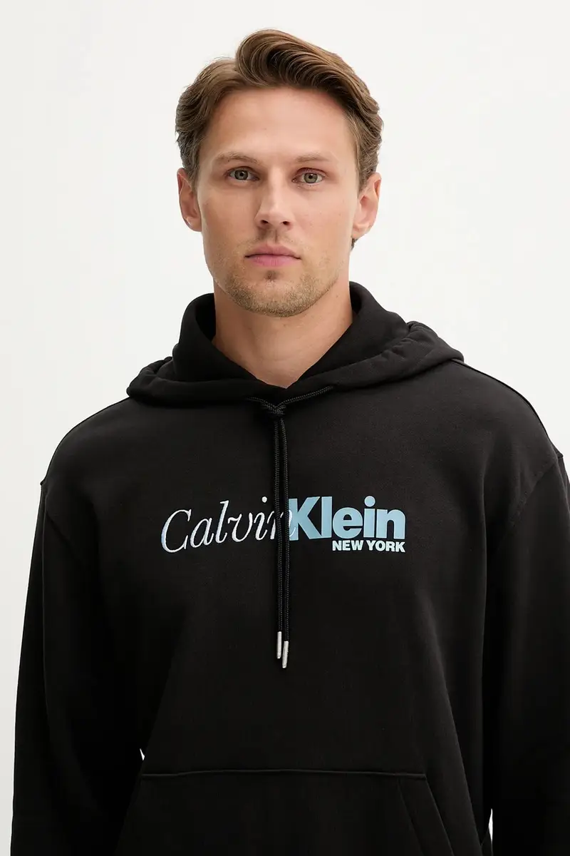 felpa in cotone uomo colore nero con cappuccio LV04LD241G miniatura 4