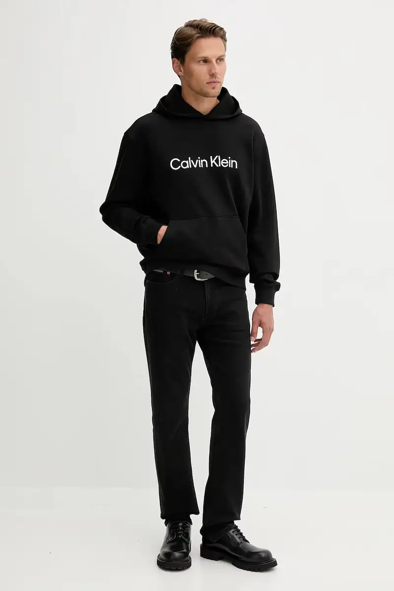 felpa in cotone uomo colore nero con cappuccio LV14LD231G miniatura 2