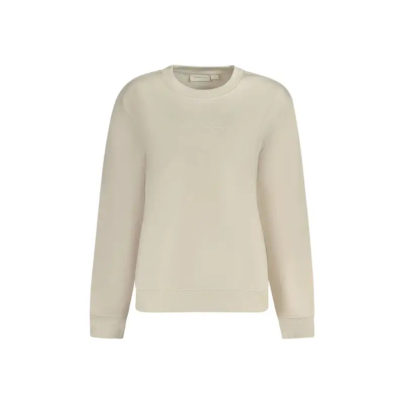 Calvin Klein Felpa Maniche Lunghe Donna beige con Stampa Logo
