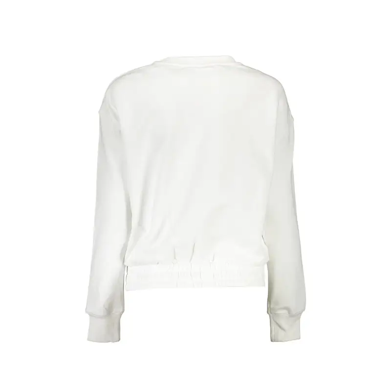 Felpa Maniche Lunghe Donna Bianca Ricamo Bianco miniatura 2