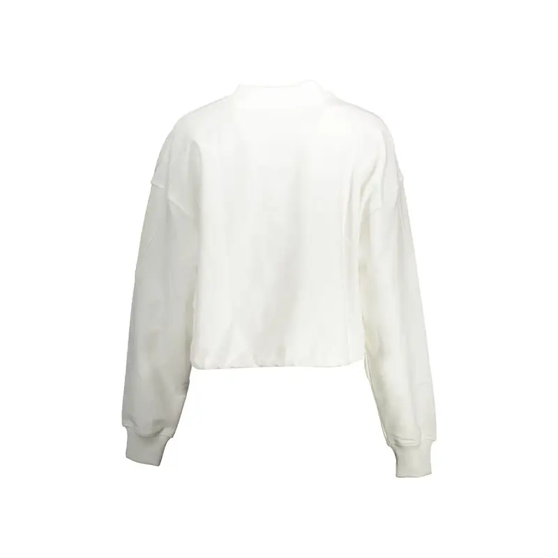 Felpa Maniche Lunghe Donna Bianca Stampa Bianco miniatura 2