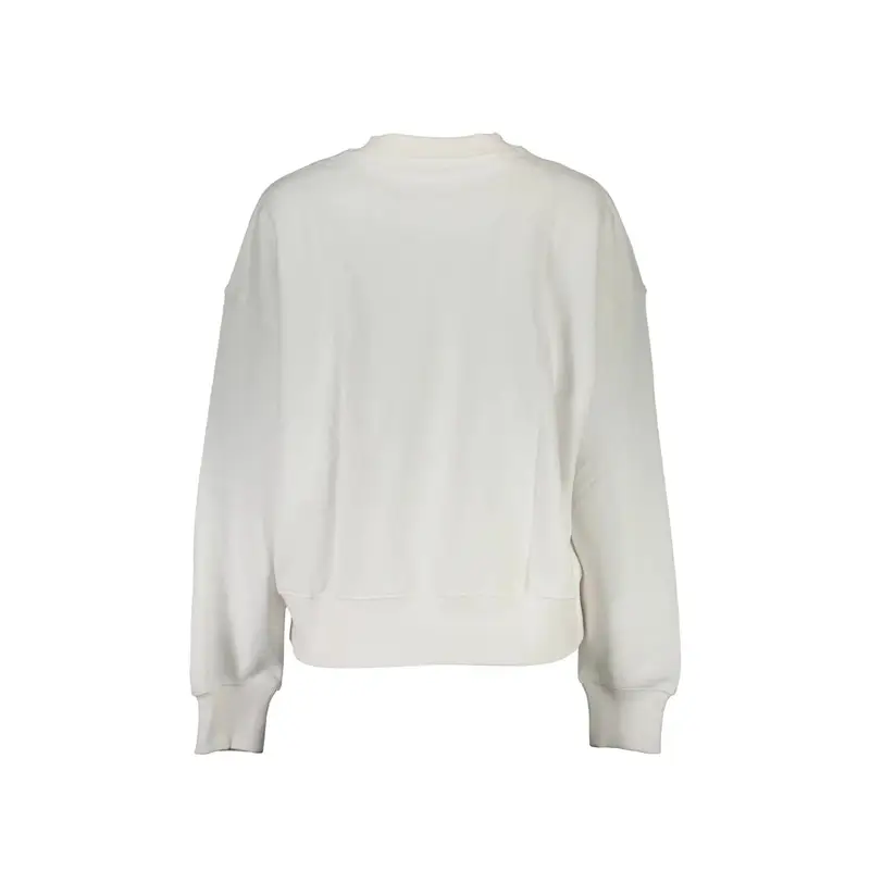 Calvin Klein Felpa Maniche Lunghe Donna Bianca con Stampa Logo miniatura 2