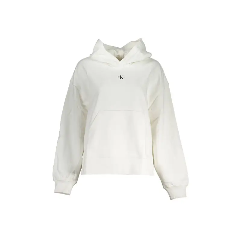 Calvin Klein Felpa Maniche Lunghe Donna Bianca con Logo
