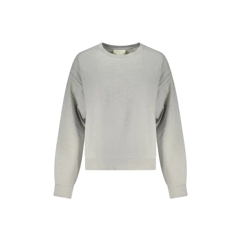 Felpa Maniche Lunghe Donna Grigia Ricamo Grigio