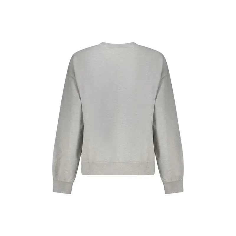 Felpa Maniche Lunghe Donna Grigia Stampa Grigio miniatura 2