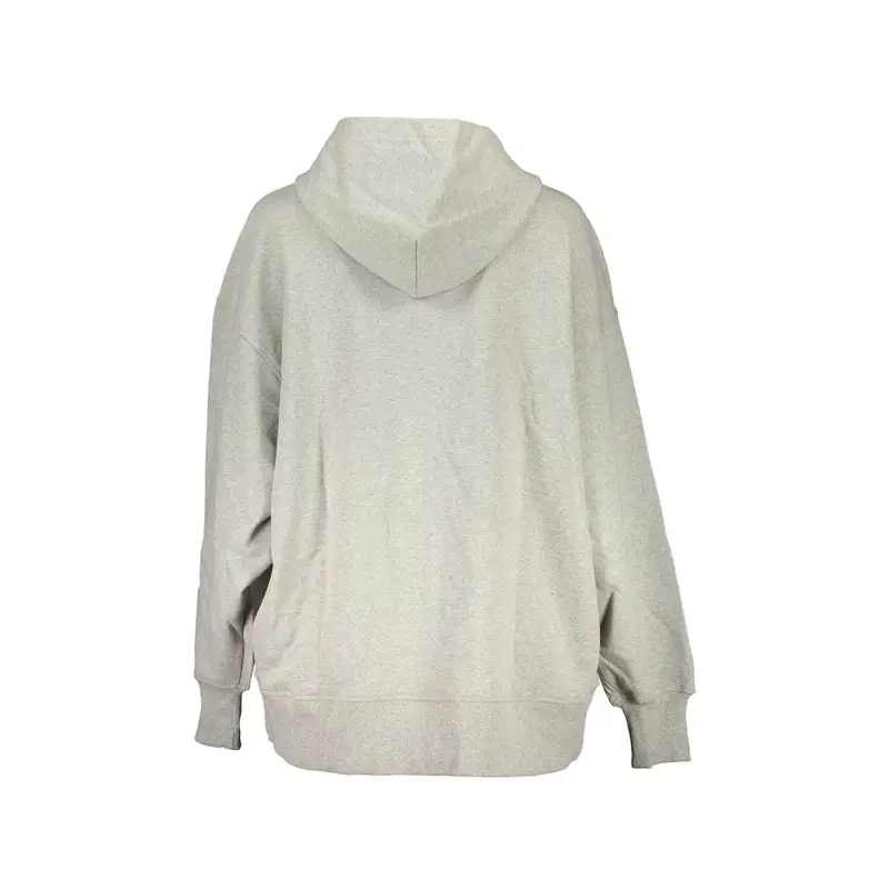 Felpa Maniche Lunghe Donna Grigia Zip Grigio miniatura 2