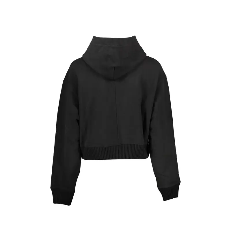 Felpa Maniche Lunghe Donna Nera Logo Nero miniatura 2