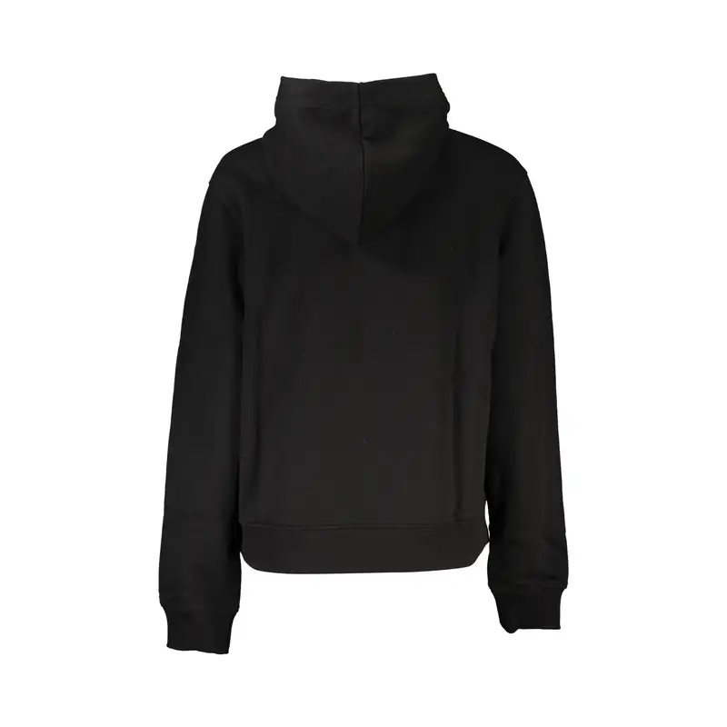 Felpa Maniche Lunghe Donna Nera Logo Nero miniatura 2