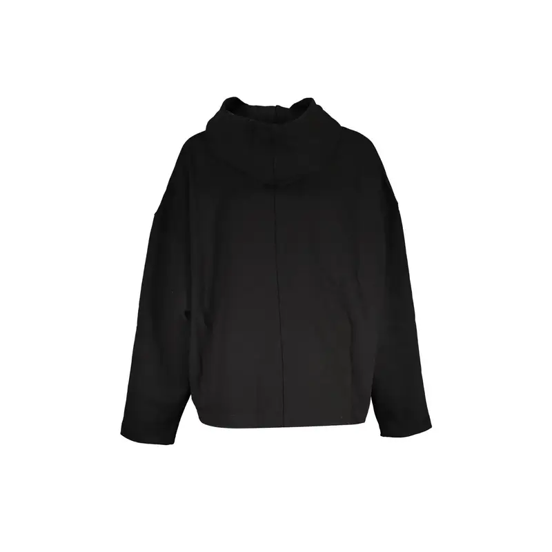 Felpa Maniche Lunghe Donna Nera Ricamo Nero miniatura 2