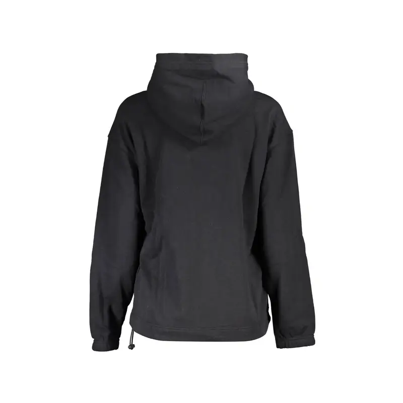 Felpa Maniche Lunghe Donna Nera Stampa Logo Nero miniatura 2