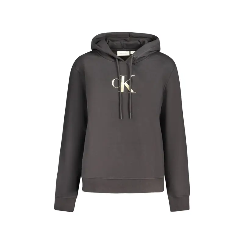 Calvin Klein Felpa Maniche Lunghe Donna Nera con Stampa Logo