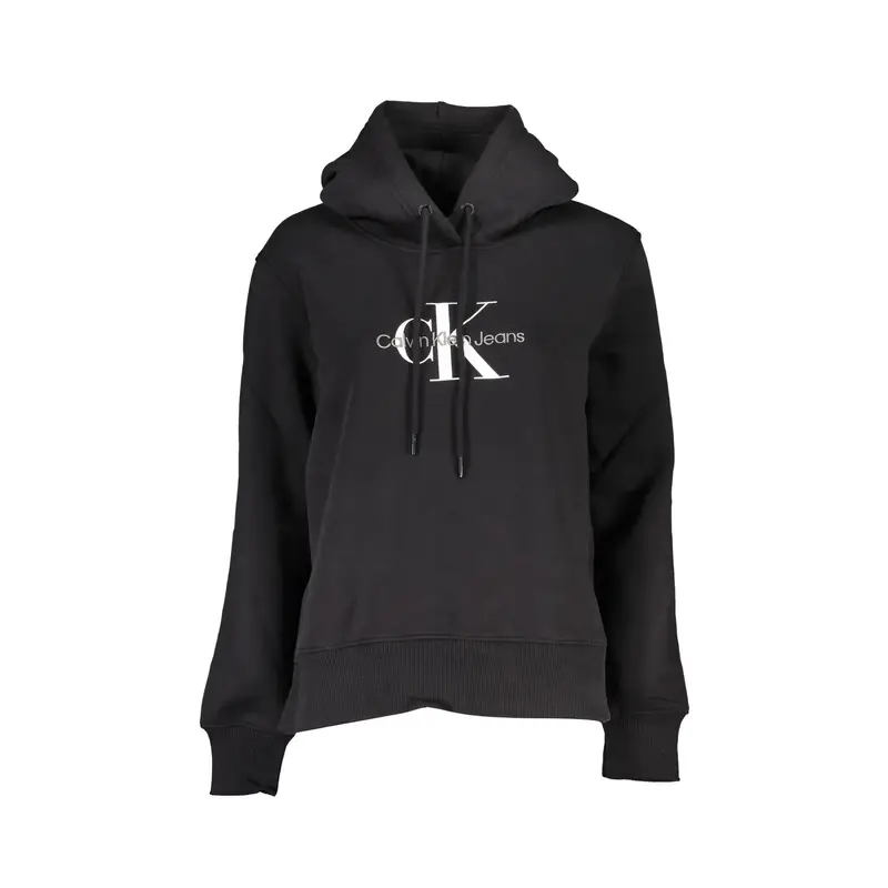 Felpa Maniche Lunghe Donna Nera Stampa Nero