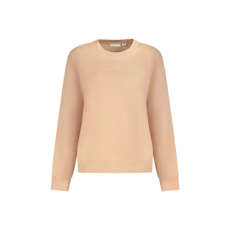 Calvin Klein Felpa Maniche Lunghe Donna Rosa con Stampa Logo